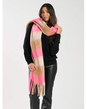 South Beach Fluffy Oversized Scarf - Pink