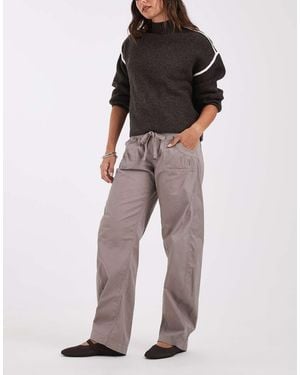 Hollister Uy2k Low Rise Flared Utility Trousers - Natural
