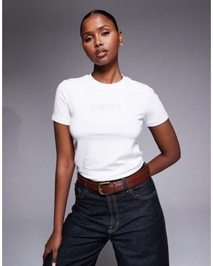 Barbour Kansas Slim Logo T-shirt - White