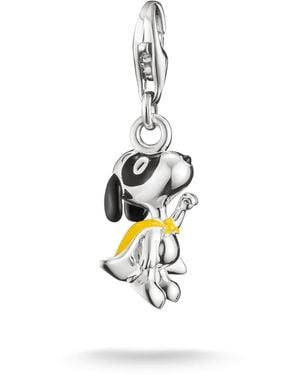 Thomas Sabo PeanutsTM charm snoopy super-héros original en argent, argent, noir, jaune - Blanc
