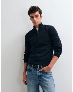 New Look Pullover mit stehkragen und 1/4-reißverschluss - Blau