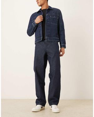 ASOS Gestreepte Baggy Jeans - Blauw