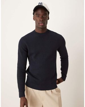 SELECTED 100% Cotton Knitted Crew Neck Jumper - Blue