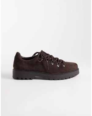 SEQWL Gaston Faux Suede Low Hiker Boots - Brown