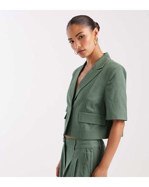 Vero Moda Americana De Traje Corta De Manga Corta En Verde Laurel, Conjunto