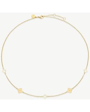 D.Louise D.Louise Multi Clover Waterproof Necklace - Natural