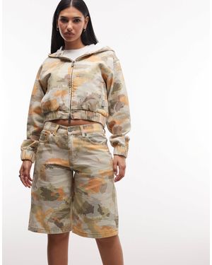 Liquor N Poker – jeans-jorts mit military-muster - Natur