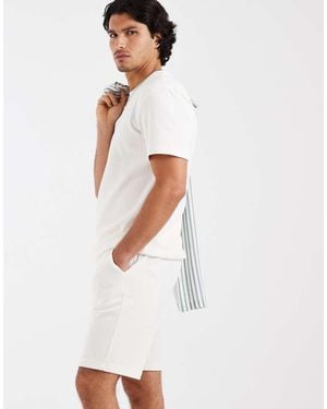 Only & Sons Textured Light Knit Short Co-ord - White