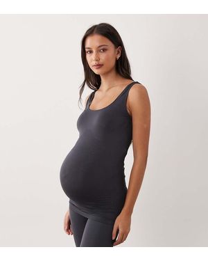 Mama.licious Mamalicious Maternity Seamless Vest Top Co-ord - Blue