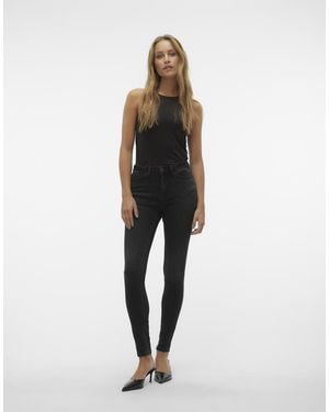 Vero Moda Vaqueros Negros De Corte Pitillo De