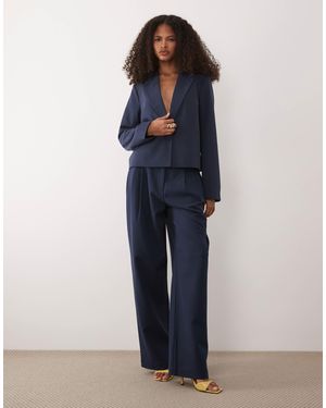 Y.A.S High Waisted Tailored Pants Co-ord - Blue