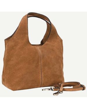 OFF THE HOOK Alanis Suede Tote Bag With Shoulder Strap - Brown