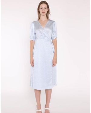 Glamorous V-Neck Wrap Midi-Dress - White