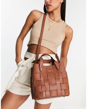 Dune Large Weave Grab Bag - Brown