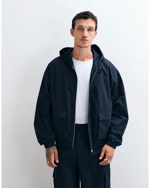 CERNUCCI Strukturierte nylon-utility-jacke als kombiteil - Blau