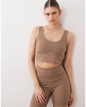 Dare 2b Quick-Dry Super-Stretch Refresh Cropped Tank - Natural