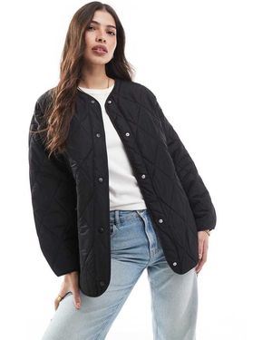 Pieces Quilted Lightweight Jacket - Blue