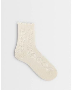 ASOS Pointelle Long Socks - White