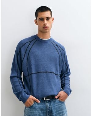 ASOS Oversize-strickpullover mit einsätzen - Blau