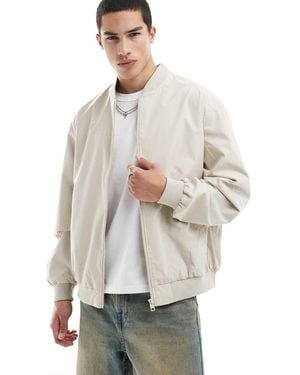Jack & Jones Oversized Bomber Jacket - White
