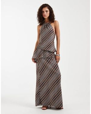 Motel Zelvia Stripe Maxi Skirt - Multicolor