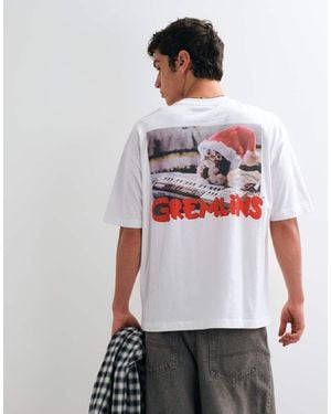 ASOS Oversized T-shirt With Christmas Gremlins - White