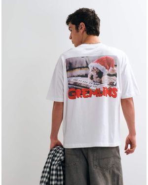 ASOS Oversized T-Shirt Met Gremlins Voor Kerstmis - Wit