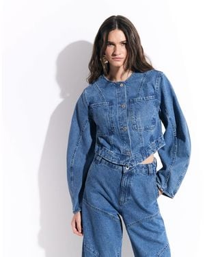 ASOS Denim-jacke mit nähten als kombiteil - Blau