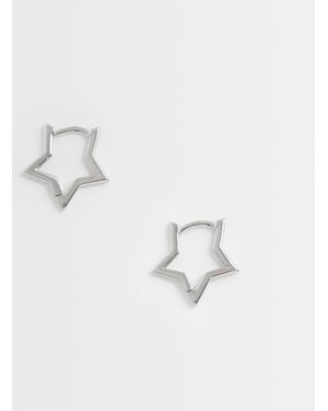 Kingsley Ryan Chunky Star Hoops - Metallic