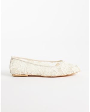 Public Desire Leola Lace Ballet Flats - Natural