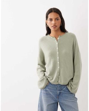 Abercrombie & Fitch Knitted Lightweight Cardigan - Green