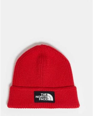 The North Face Box Logo Cuffed Beanie - Red