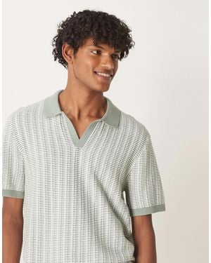 Abercrombie & Fitch – kurzärmliges häkelhemd - Grau
