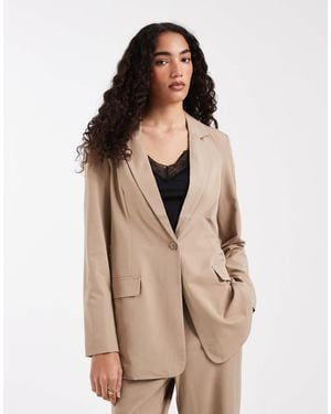 Vero Moda Loose Fit Tailored Blazer Co-Ord - Natural