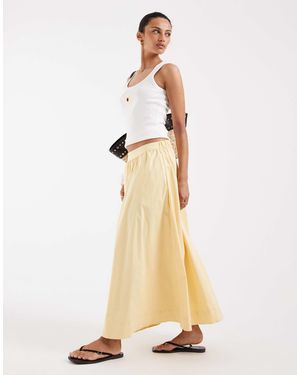 Vero Moda Pull On Full Midi Skirt - Natural