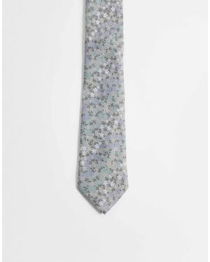 ASOS Ditsy Floral Satin Tie - White