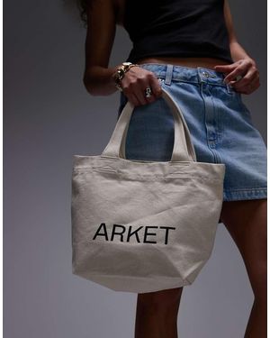 ARKET Tote Tas Van Canvas - Blauw