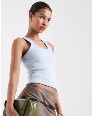 JJXX Frida Ribbed Vest Top - White