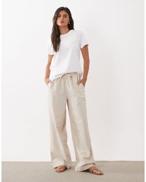ASOS Linen Mix Pants - White