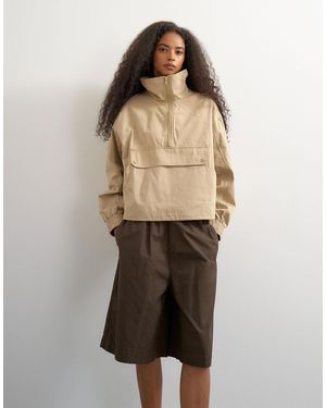 TOPSHOP Ripstop-shorts mit kordelzugdetail - Natur