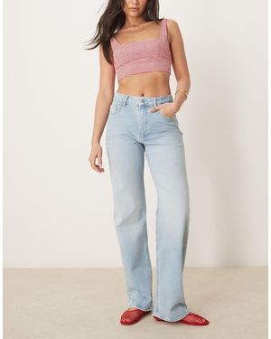 Aware Jeans Dritti Comodi Lavaggio Azzurro - Blu