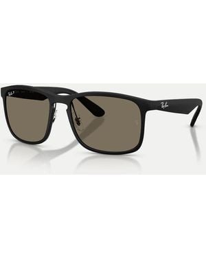 Ray-Ban Rb4264 Polarized+ Lenses Square Polarised Sunglasses With Lens - Black