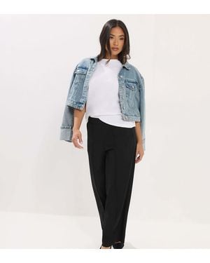 PixieGirl Petite Pintuck Trousers - White