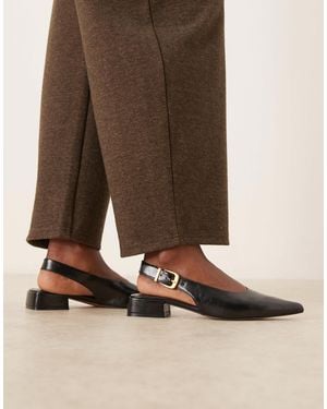 ASOS Lotto Slingback Ballet Flats - Brown