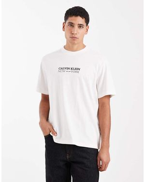 Calvin Klein Chest Graphic Print T-Shirt - White