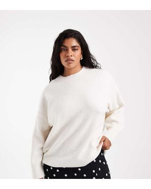 Vero Moda Zachte Oversized Trui Met Ronde Hals - Wit