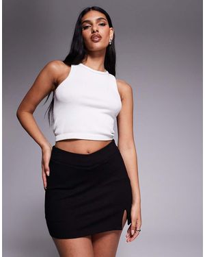 Princess Polly Ravyn Side Split Mini Skort - Black