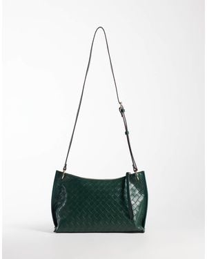 Accessorize Woven Crossbody Bag - White