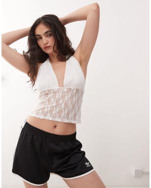 Collusion Lace Halter Top - White