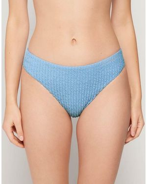 Tezenis Dreamy Texture Classic Bikini Bottoms - Blue